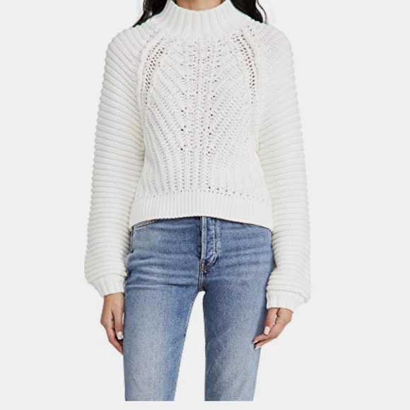 Free People Chunky Knit Sweetheart Sweater Size Small - Picture 4 of 9